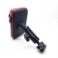 Outdoor Waterproof Bike Motorcycle Torque Handlebar Mount Base kit for iPhone Xs Max XR X w/ New Touch Screen Bicycle Phone Bag