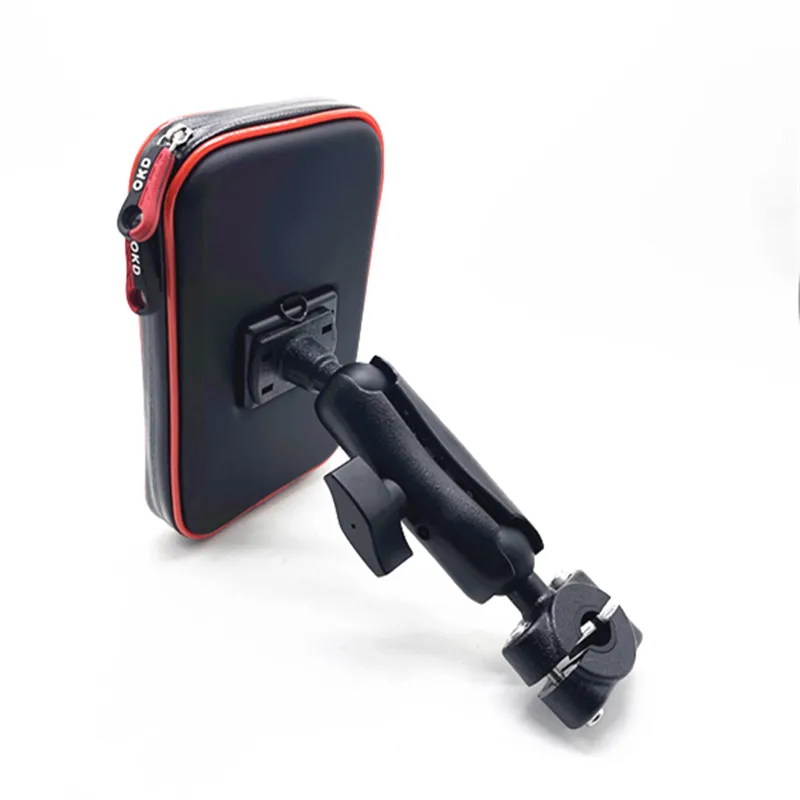 Outdoor Waterproof Bike Motorcycle Torque Handlebar Mount Base kit for iPhone Xs Max XR X w/ New Touch Screen Bicycle Phone Bag