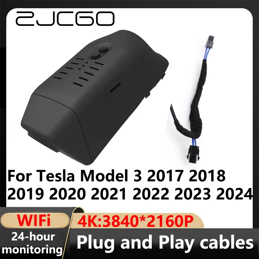 

ZJCGO 4K Wifi 3840*2160 DVR Dash Cam Camera Video Recorder for Tesla Model 3 2017 2018 2019 2020 2021 2022 2023 2024