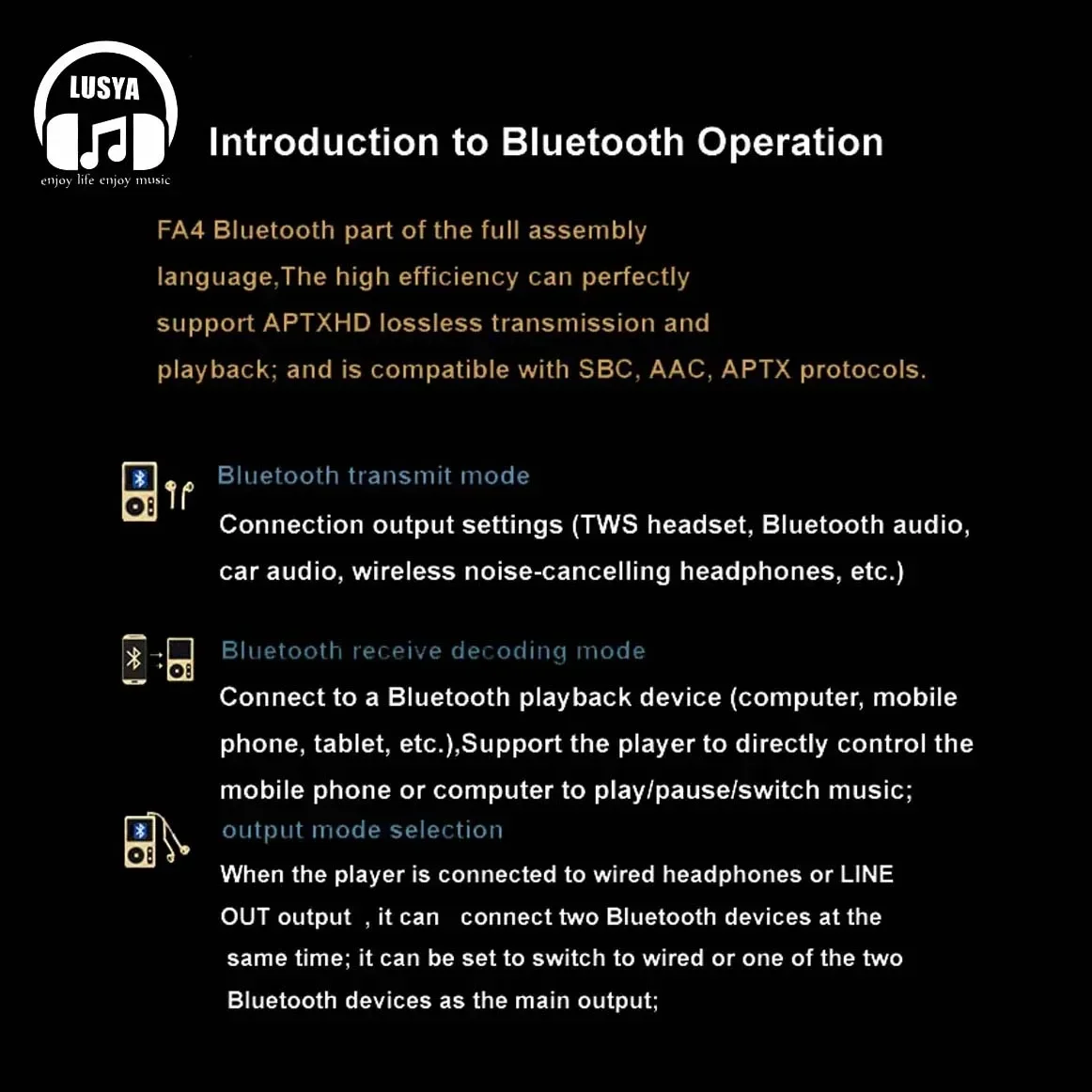 DLHiFi F.Audio FA4 HIFI DSD Lossless USB DAC Decoding Bluetooth Dua Arah Dual ES9038Q2M Pemutar Mp3 Output Seimbang