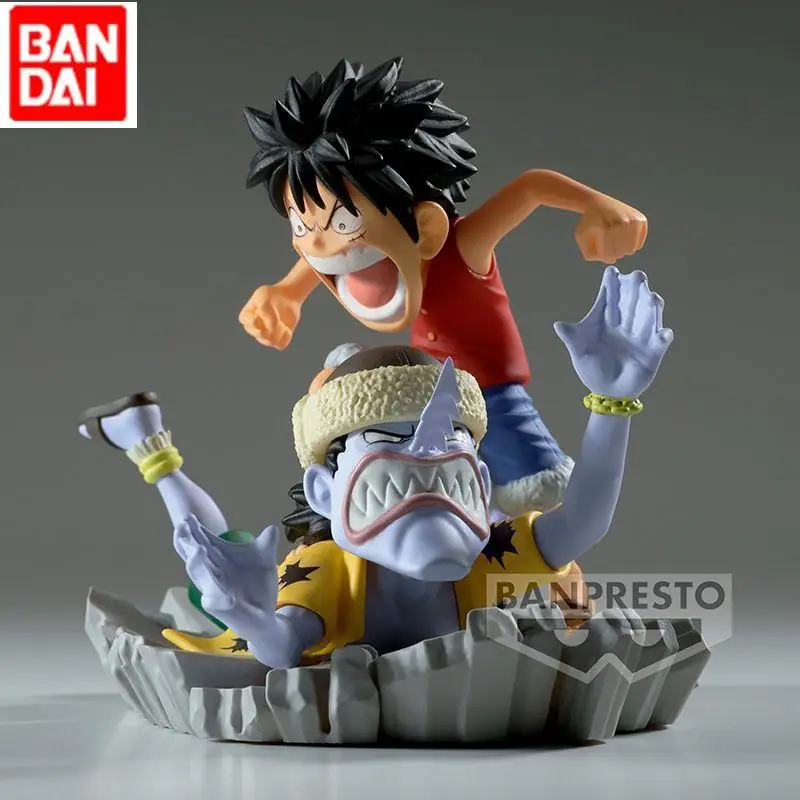 In Stock Original Bandai Banpresto One Piece Log Stories Wcf Monkey D Luffy VS Arlong Figurine Model Anime Genuine Doll Kid Gift