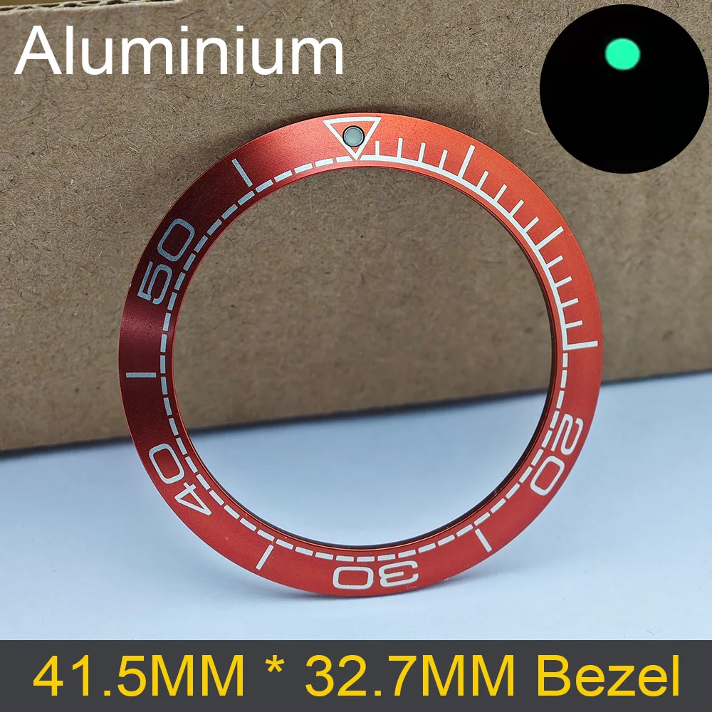 41,5 mm nachylona ceramiczna/aluminiowa świecąca wkładka do ramki do 43 mm akcesoria do zegarków średnica wewnętrzna 32,7 mm ramka akcesoria