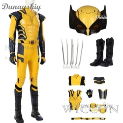 New Movie Wolverine Cosplay Costume Mask Jumpsuit Vest Gloves Belt Wolf Steel Claw Handsome Suit For Men High Quality Made