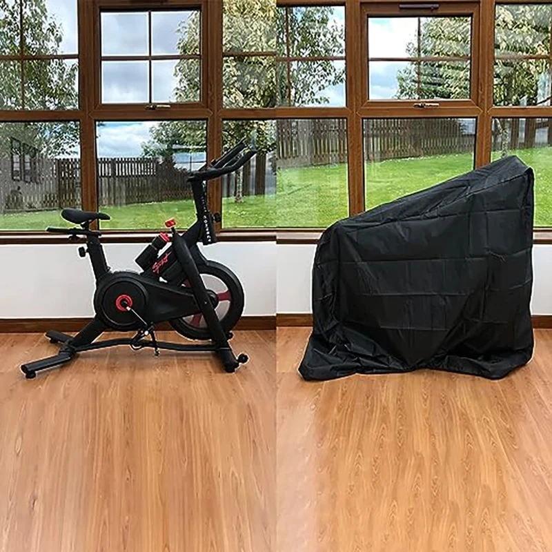 

210D Oxford waterproof fabric, upright indoor cycling cover, suitable for use both indoors and outdoors (black).