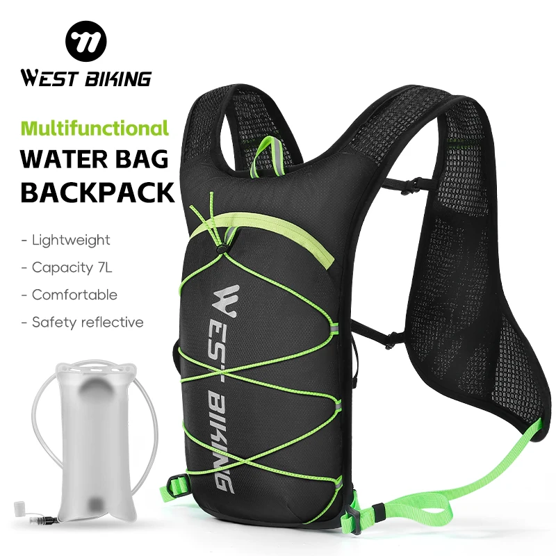 

WEST BIKING Lightweight Cycling Bag Water Bag 7L Portable Outdoor Sports Climbing Hiking Women Men Bike Pouch Hydration Backpack