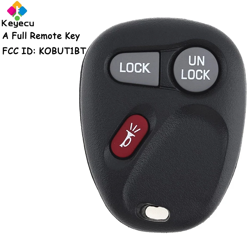 

KEYECU Keyless Entry Remote Control Car Key With 3 Button for GMC Sierra Sonoma Yukon for Chevrolet S10 Tahoe FCC ID: KOBUT1BT