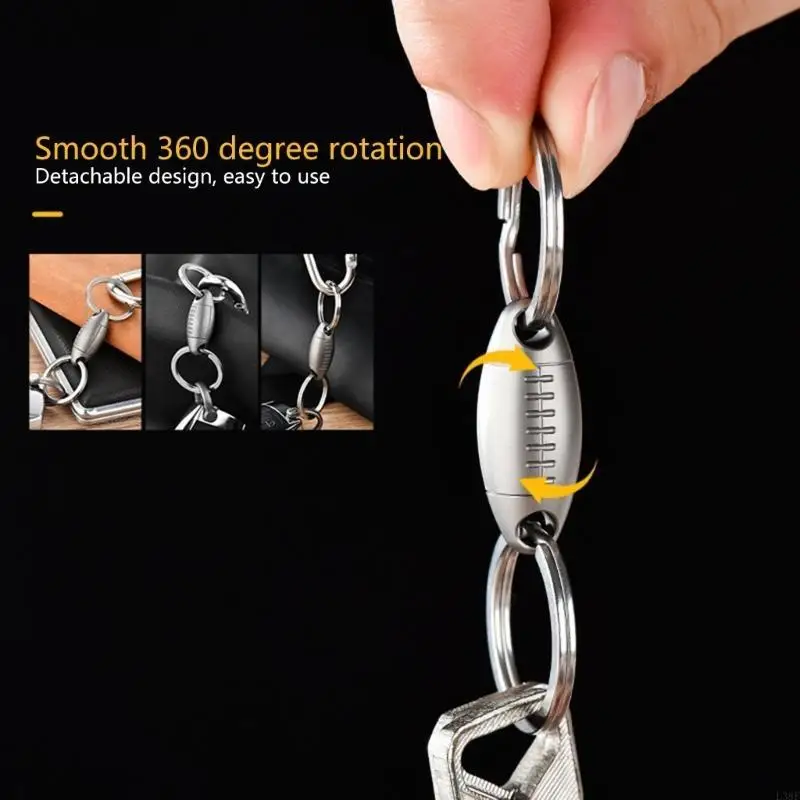 L38F Detachable Keychain Clip Push Pull Buckle Portable Outdoor Tool Enduring
