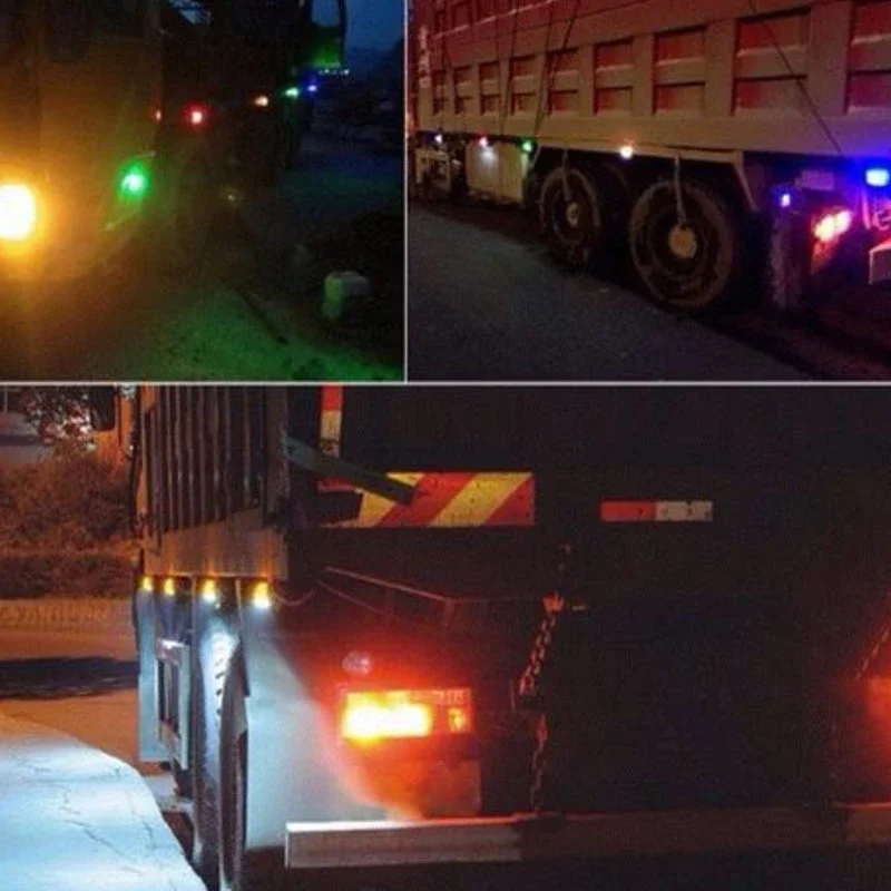 

2pcs 12V/24V Truck Lorry Side Marker Lights Side Lamp Travel Trailer Turn Signal Car Led Clearance Strobe Warning Light