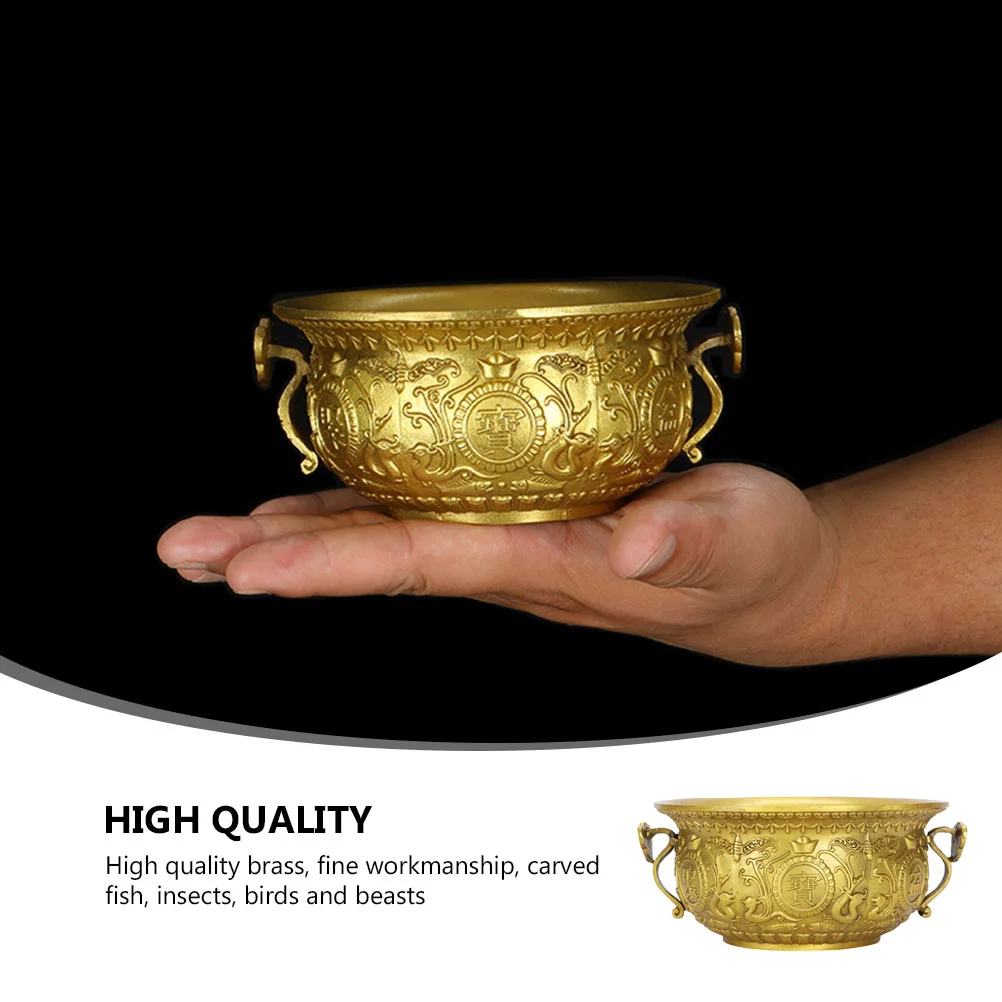 

Decoration Copper Cornucopia Party Layout Prop Desktop Ornament Statue Golden Gift Exquisite Office