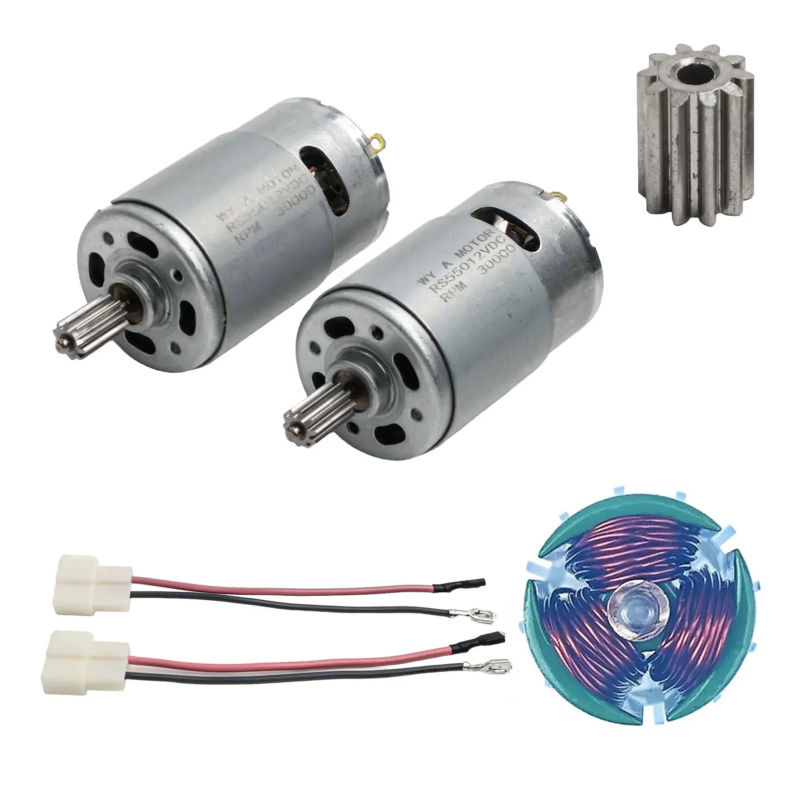 

Быстросменные разъемы приводного двигателя, медный провод, высокопроизводительный двигатель 12 В для детского автомобиля, как показано на рисунке