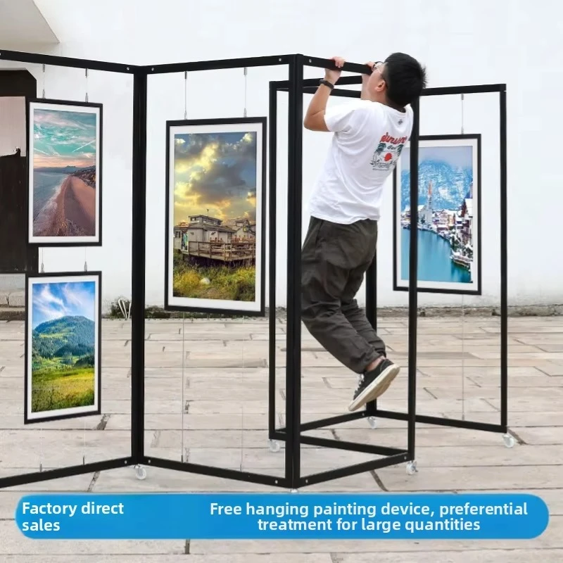 Folding Calligraphy and Painting Exhibition Board Photography Display Stand