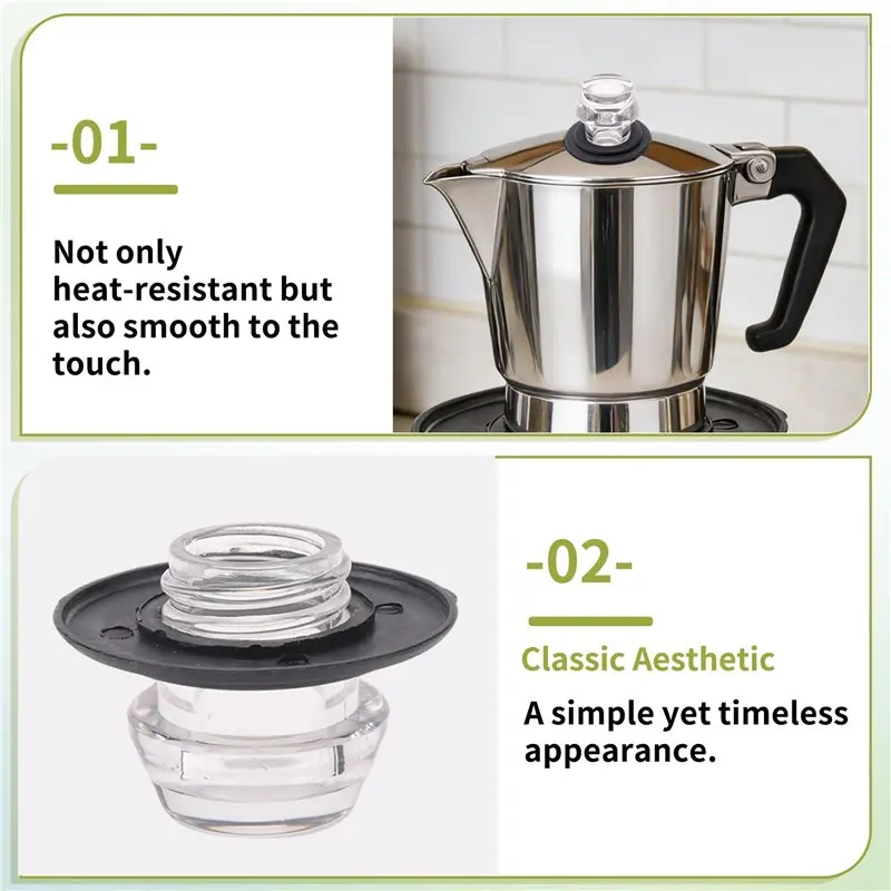 BMBY-2 Sets Percolator Parts Top And Washer Ring For Farberwareyosemite Coffee Percolators Replacement Coffee Pot Filters