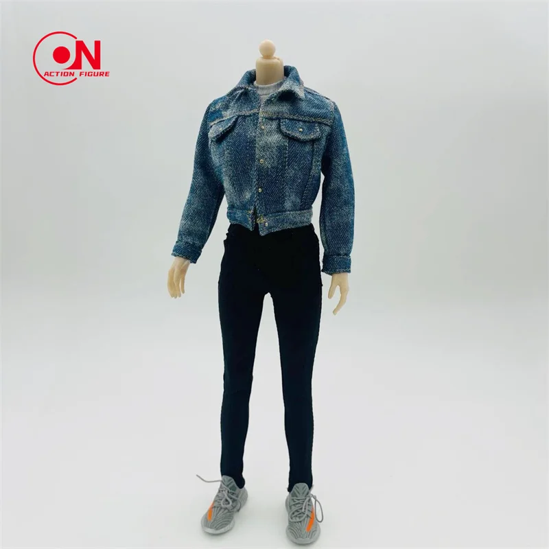 1/6 مقياس أنثى الجندي معطف قصير الدنيم سترة الملابس الإكسسوار يناسب 12 بوصة عمل نموذج لجسم دمية #3