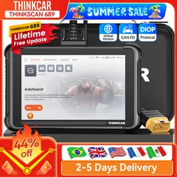 THINKCAR THINKSCAN 689 OBD2 Scanner Full System Diagnosis CANFD/DOIP ECU Coding Bidirecional 34 Service Lifetime Free Update