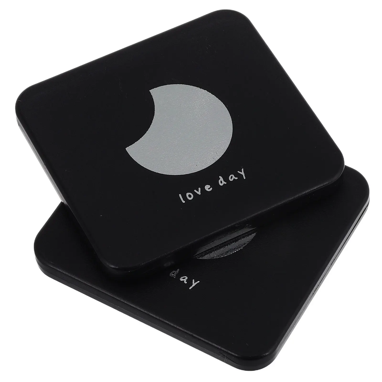 2Pcs Rectangular Folding Makeup Mirror Dual-Sided Compact Portable Pocket Mirror with Protective Flip Cover for Purse Travel