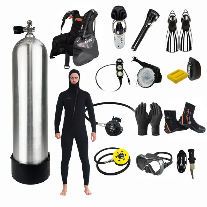 

12L diving sea fishing full set of scuba breathing apparatus set underwater deep floating diving rescue equipment