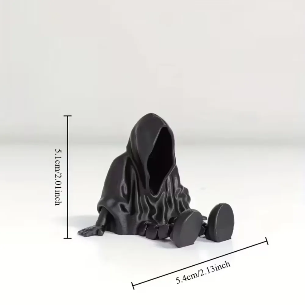 زخرفة تمثال شبح الهالوين، ديكور مهرجان الهالوين الشبح مجهول الهوية، تمثال الموت القوطي المطبوع ثلاثي الأبعاد لتزيين المنزل