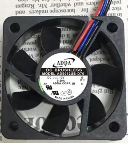 

ADDA AD5012UB-D76 DC 12V 0.20A 50x50x15mm 3-Wire Server Cooling Fan