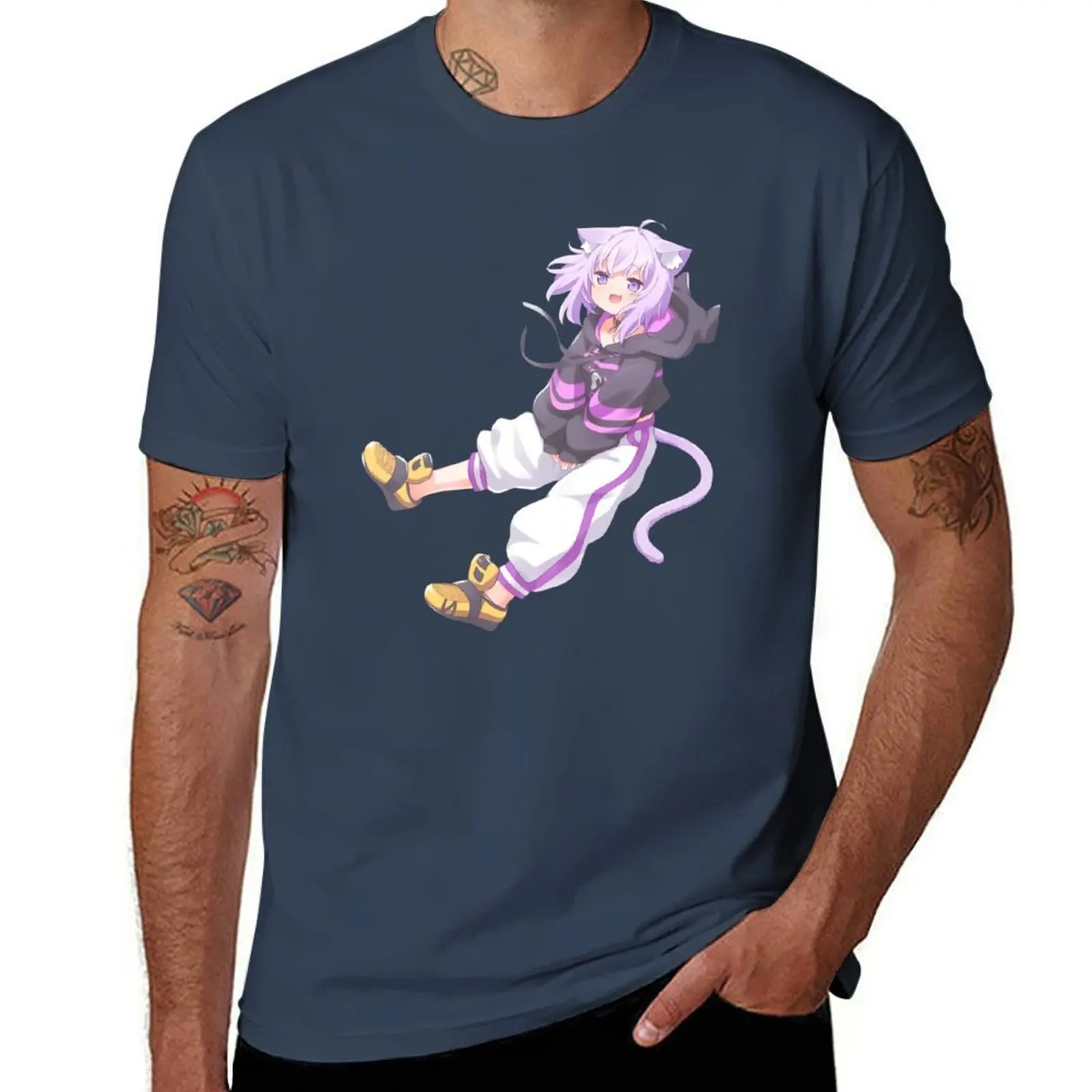 

Nekomata Okayu Mogu Yummy - Hololive T-Shirt new edition Aesthetic clothing mens designer t shirt