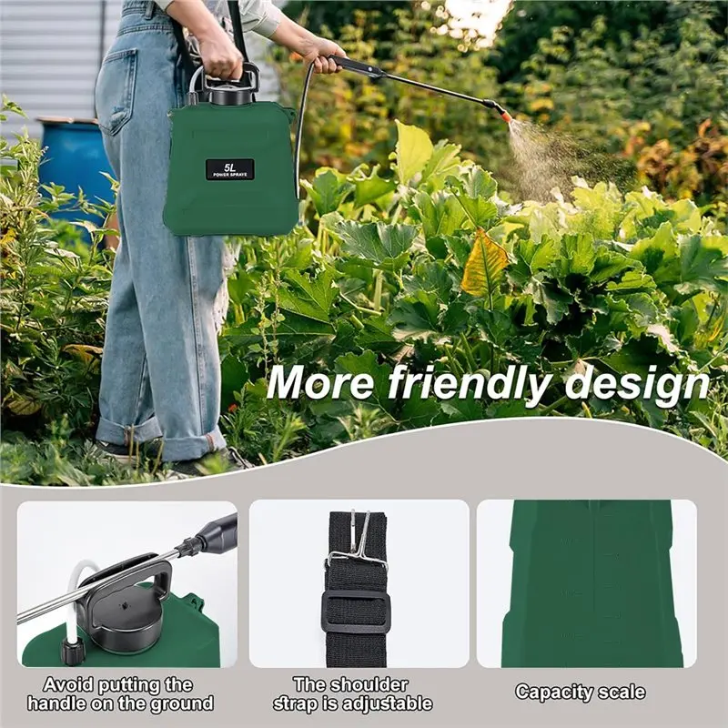 【Festival】High-Pressure 5L Agricultural Spray, New Backpack Type Electric Irrigation Disinfection Pesticide Spray