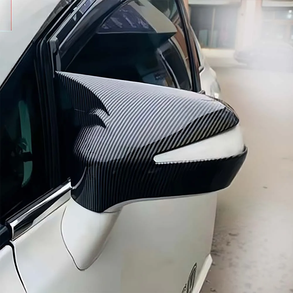 Car Upgrade Door Mirror Cover For Honda Civic 2005 2006 2007 2008 2009 2010 2011 Carbon Fiber Charred Black High End Model