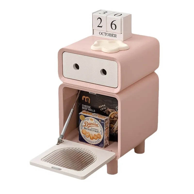 

Modern simple robot locker side cabinet bedroom bookcase storage cabinet removable household snack book bedside table