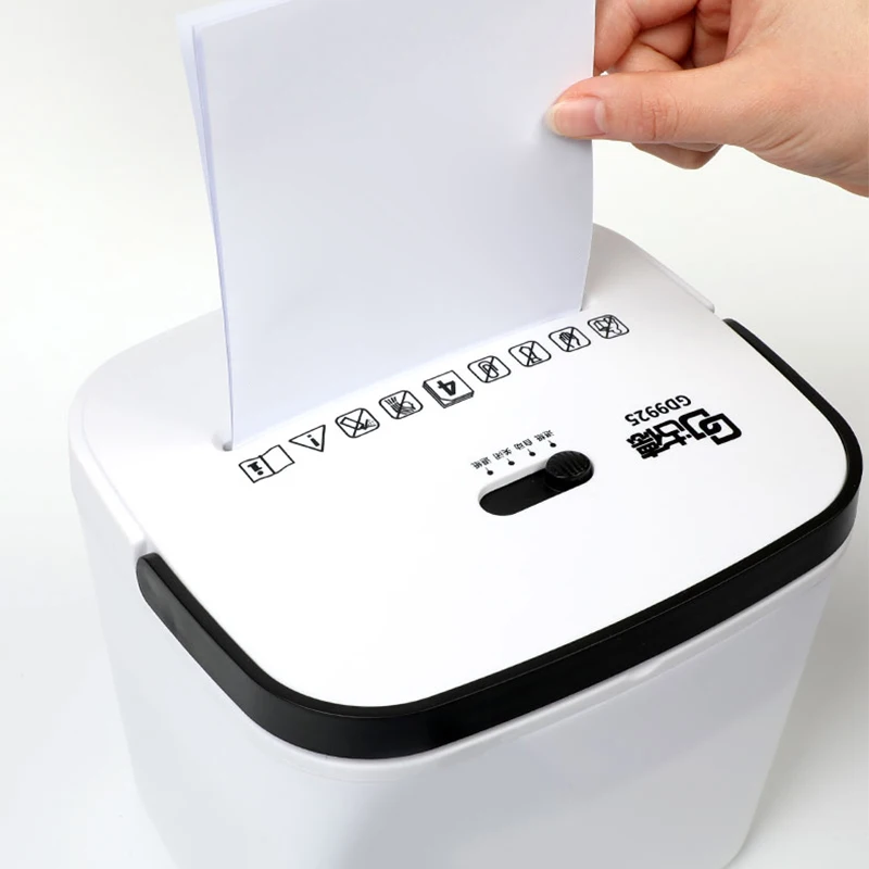 9925 Office Household Small Desktop Automatic Confidential Document Paper Grinder Crusher Destroyer 3.5L Mini Electric Shredder
