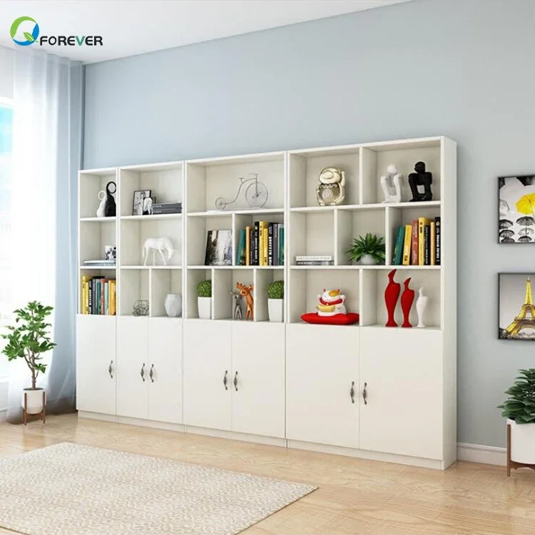 modern simple design wooden  bookshelf for office room bookcase