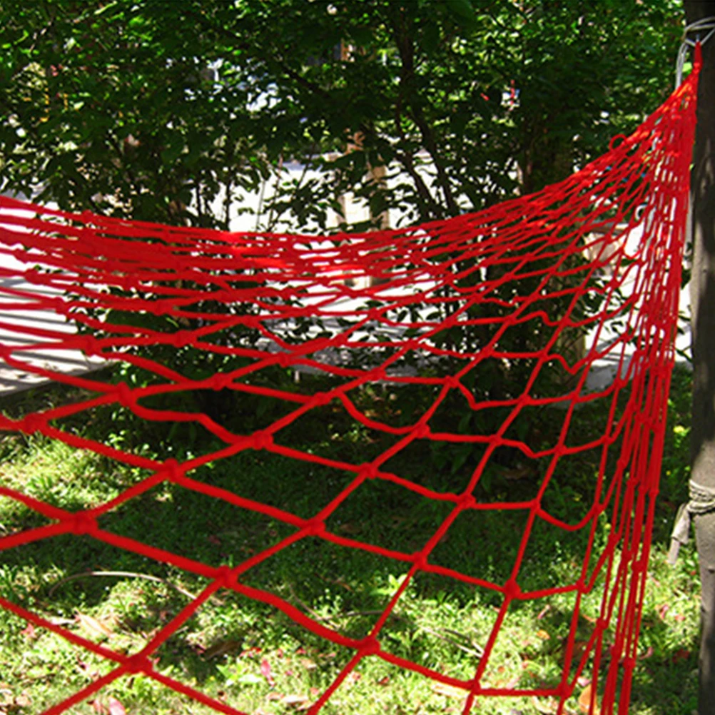 

Hanging Bed Nylon Hammock for Outdoor Activities Camping Hiking Picnic Travel Stretcher Use Comfortable Red Outdoor Leisure Bed