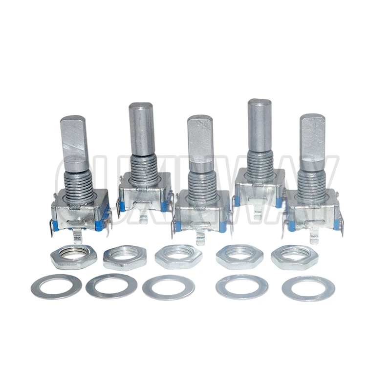 5PCS 15mm / 20mm code switch/ EC11/ digital potentiometer with switch Half / Plum axis rotary encoder, handle length image 6