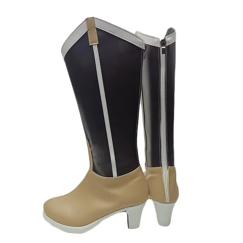 Tomoe Mami Cosplay Schoenen Anime Puella Magi Madoka Magica Cosplay Props PU Lederen Schoenen Halloween Carnaval Laarzen Op maat gemaakt