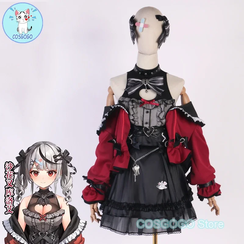 COSGOGO-Costume Cosplay pour Femme, Tenue d'Halloween, Robe Sexy, Vtuber Hololive, SakamMiChloe