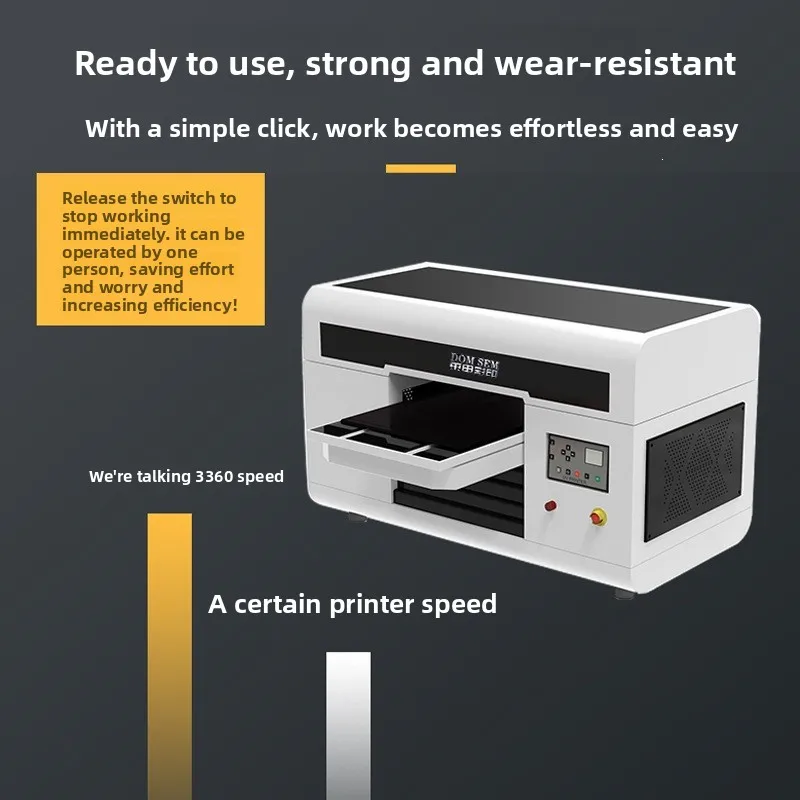 Small uv printer A3 flat acrylic stainless steel glass dial aluminum alloy wood board