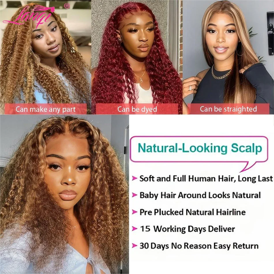 250 Dichte Highlight Perücke Echthaar p4/27 Deep Wave Lace Frontal Perücke Burgund 13x4 transparente Spitze Front Echthaar Perücken