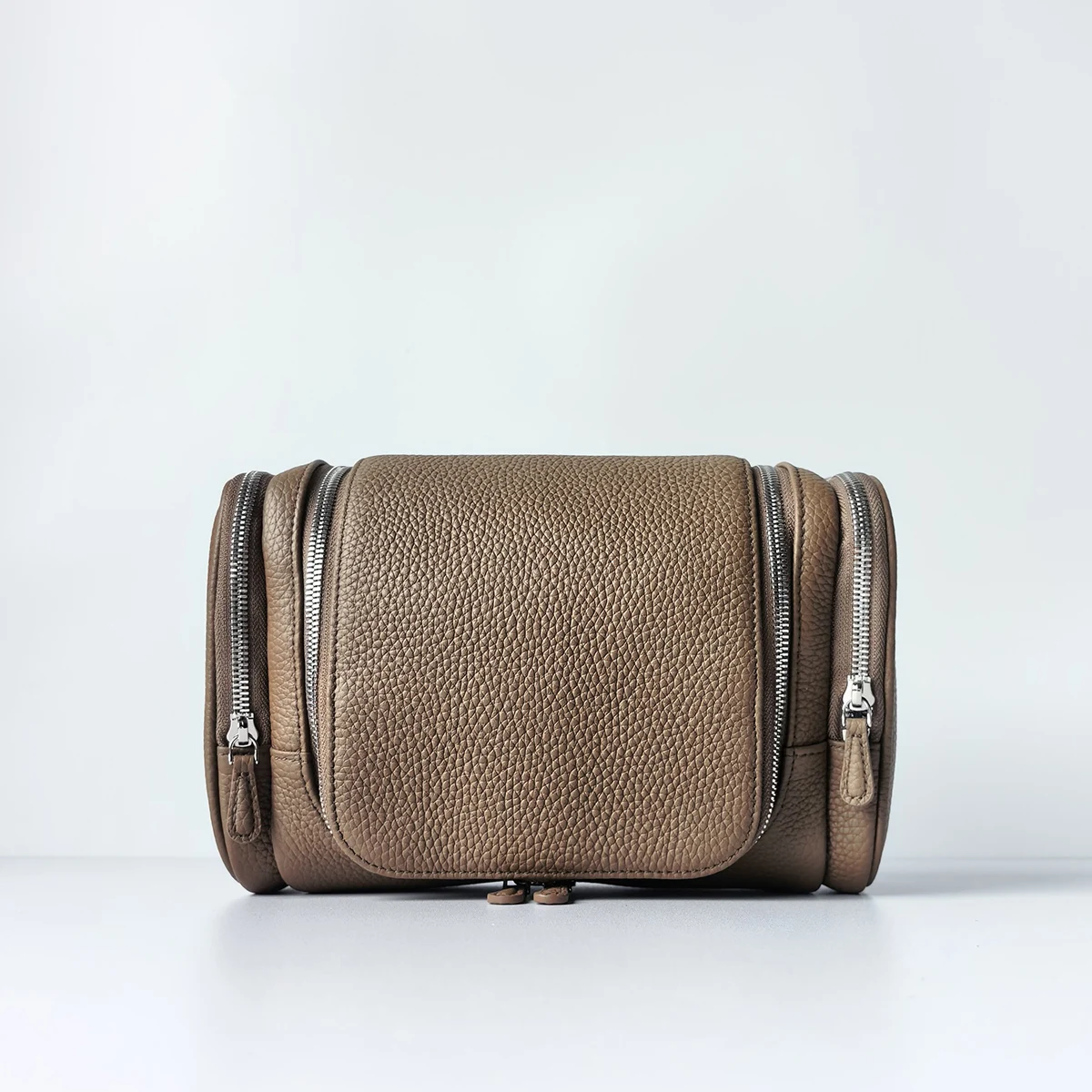 Echtes Leder Unisex Hängende Kosmetiktasche Reise Große Kapazität Multifunktionale Premium Toilettenartikel-Aufbewahrungstasche Tragbar – Detail 10