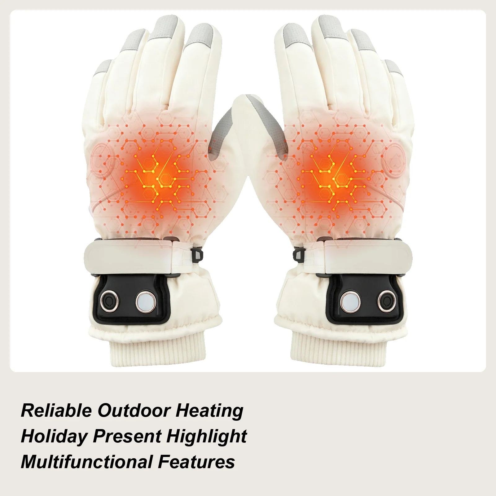 

Heated Gloves For Women 3 Levels Touchscreen Rechargeable Electric Hand Warmers Battery Heated Gloves For Skiing Cycling