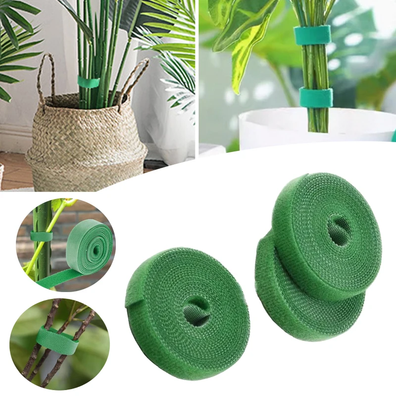 Nylon Green Garden Twine Plant Ties Nylon Plant Bandage Garden Hook Loop Bamboo Canl E Wrap Support Garden Accessories