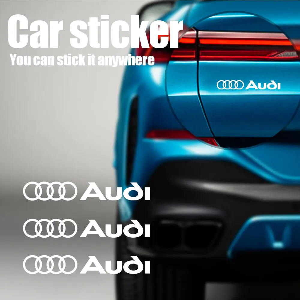 

4PCS For Audi Sline TT RS S Quattro A3 A4 A5 A6 Q3 Q4 Q5 Q6 S3 S4 S5 Vinyl Car Logo Body Trunk Badge Sticker Decor Accessories