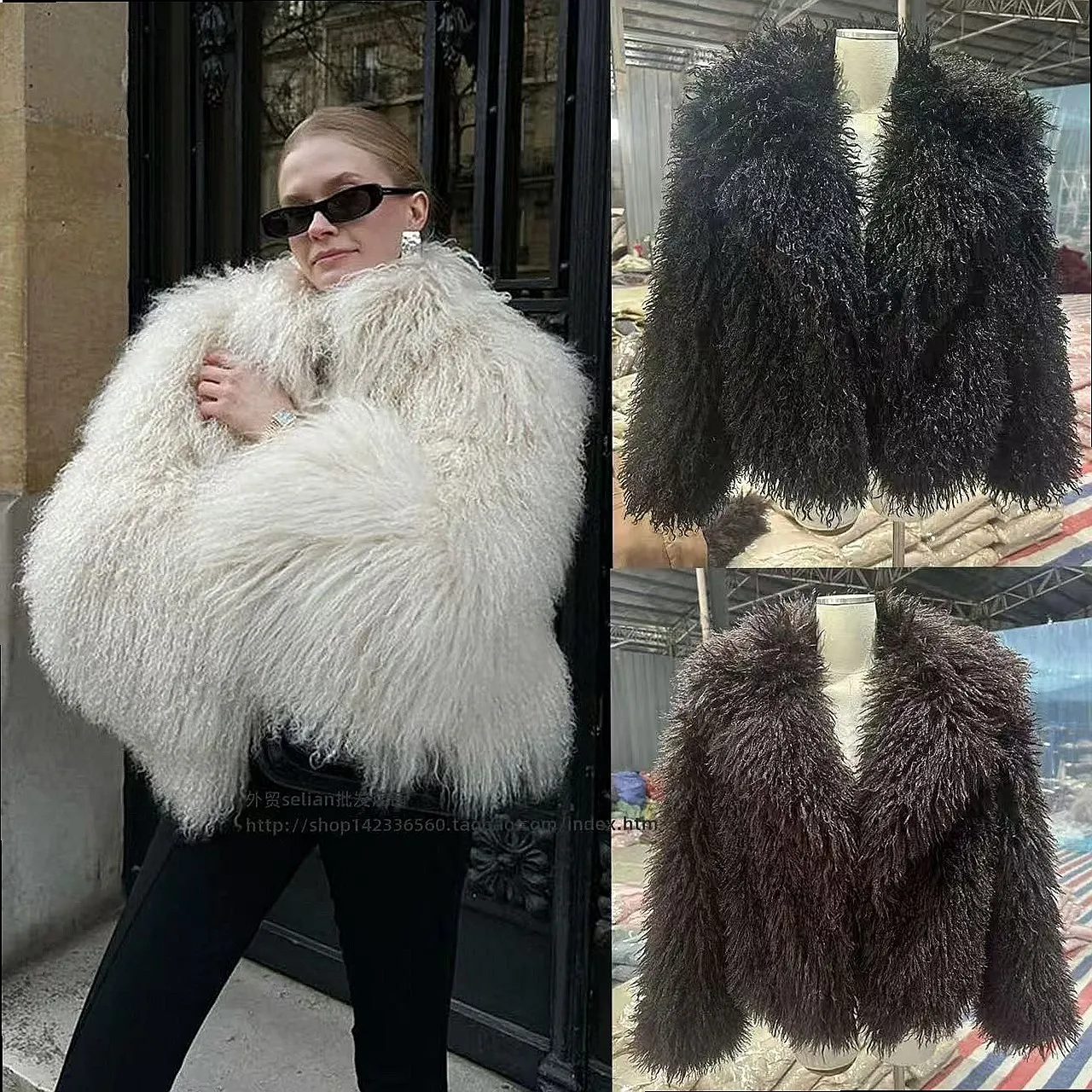 Cross border trade high quality plus size faux fur long coat women eco-friendly plush vintage winter lapel overcoat - view 2
