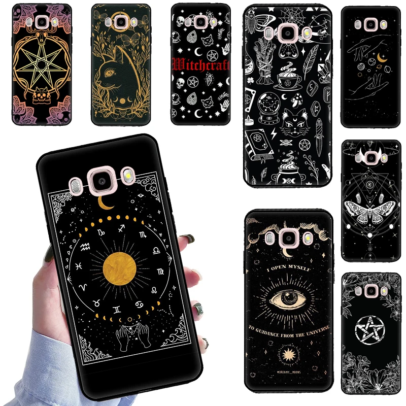 Occult Witchcraft Moon Gothic Witch Case For Samsung Galaxy J4 J6 Plus J3 J5 J7 2016 A3 A5 2017 A9 J8 A6 A8 Plus 2018 Cover