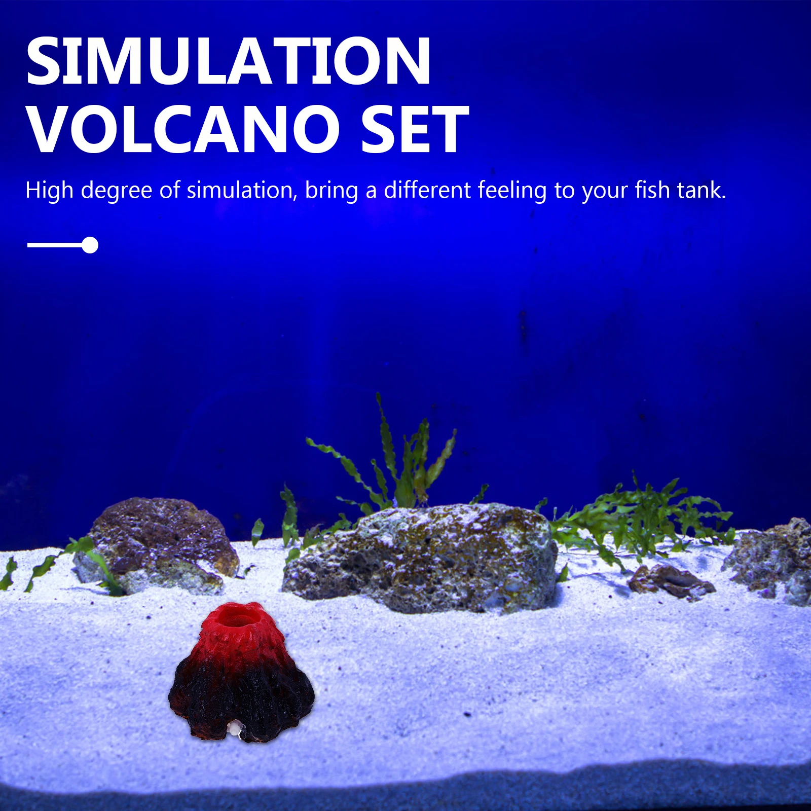 

1pc Simulation Volcano Decor Decoration Aquarium Volcano Resin Rockery Artificial Rockery Ornament Fish Tank Landscaping Stone
