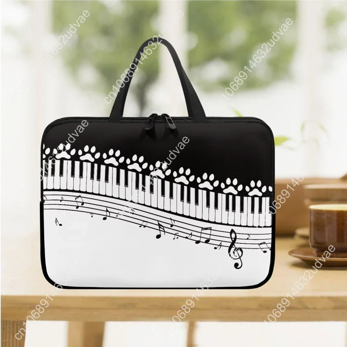 2023 Travel Universal Portable Tablet Bag Music Note Piano Creative Dog Paw Design Laptop Bag Computer PC Carry Case Cover Pouch