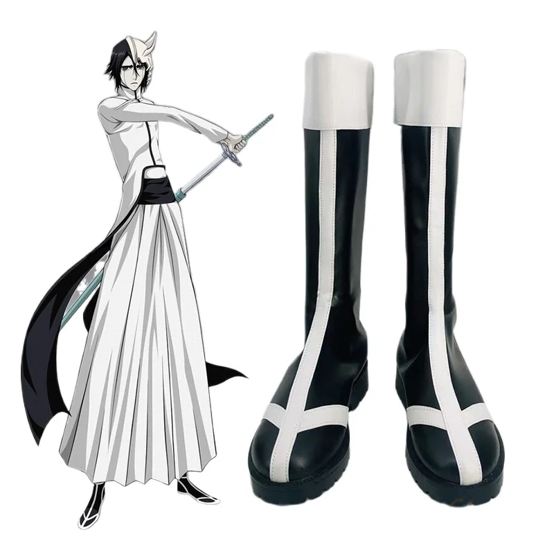 

Обувь для косплея в стиле аниме BLEACH Ulquiorra Cifer, изготовленная на заказ, ботинки, реквизит для вечеринки на Хэллоуин