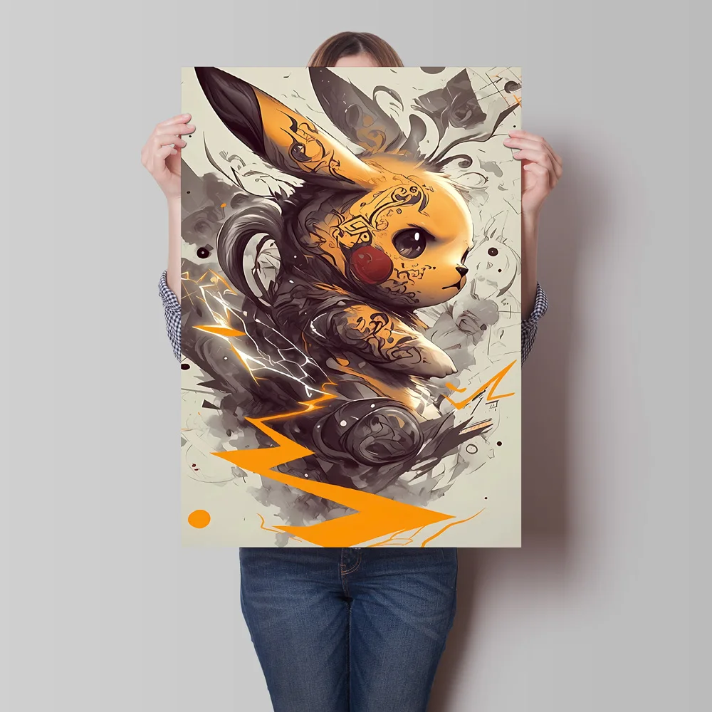 1PC frameless, Paintings High Quality Pokemon Arcanine Pikachu Wall Painting with Unique Designs and Gorgeous Colors Addin - view 3