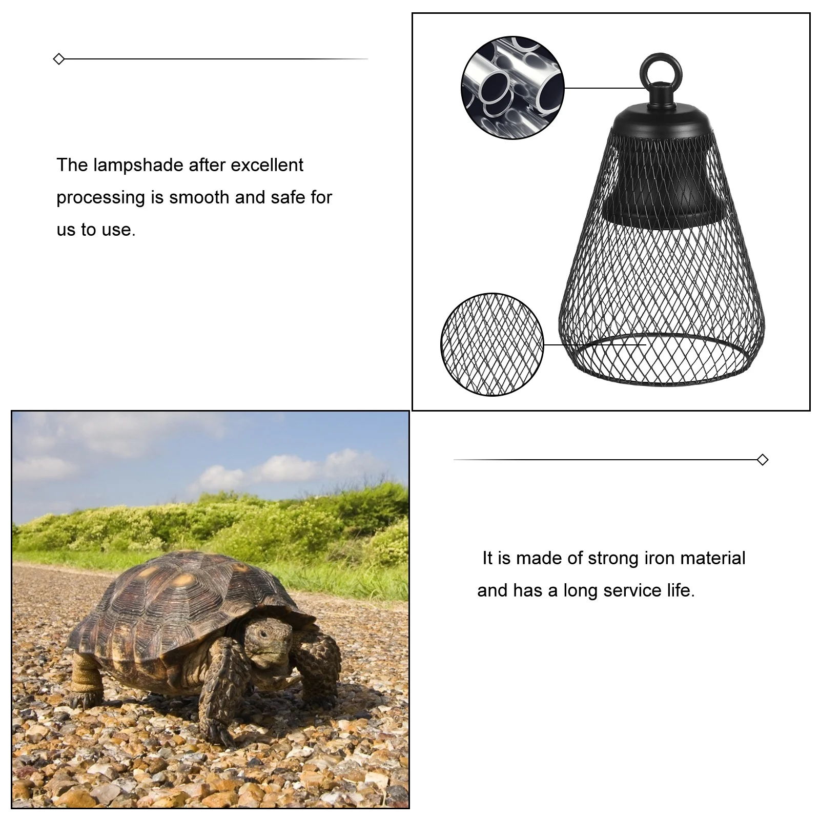 

Reptile Lamp Cover E27 Base Anti-Scald Heater Plug Smooth Safe Durable Protective Lampshade for Aquarium and Pet Heat