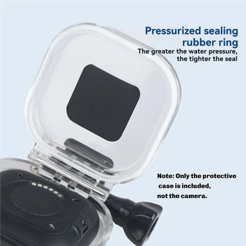 ABZZ-Waterproof Housing Case For GO Ultra Underwater Protection Box 50M Depth