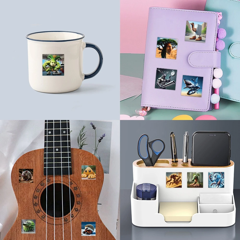 80 шт. забавные DIY креативные наклейки Tung Tung Sahur итальянский Brainrot планшет ноутбук чашка для багажа украшения водонепроницаемая наклейка