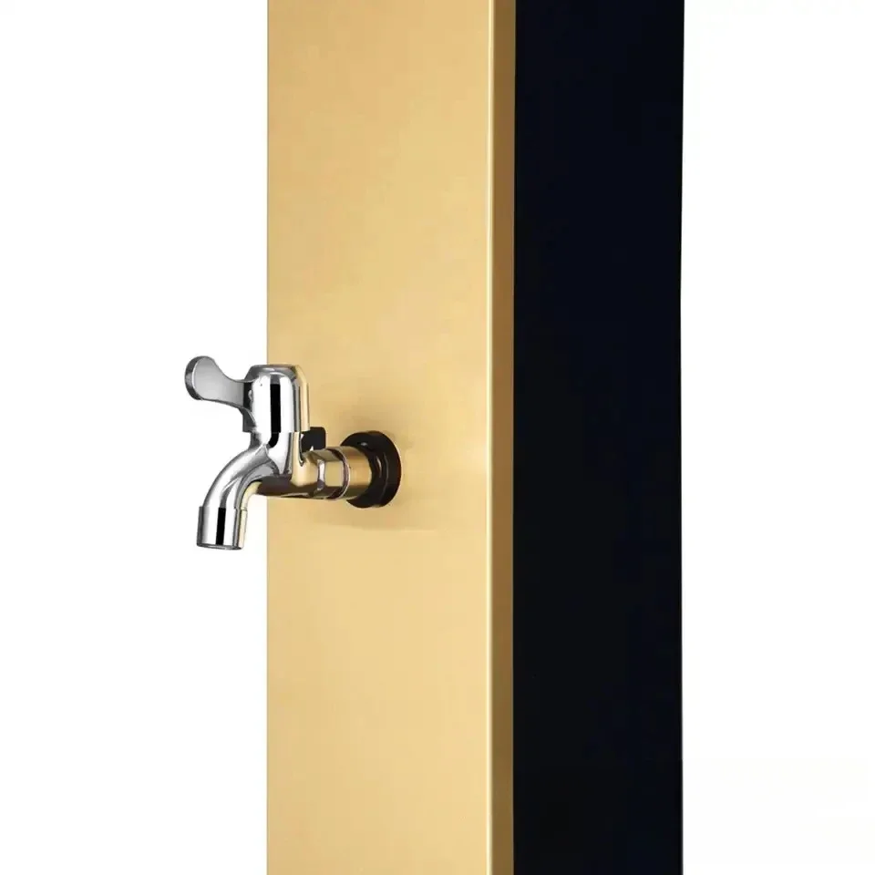 

Amazon specializes in 40L brushed panel gold outdoor shower column solar garden shower