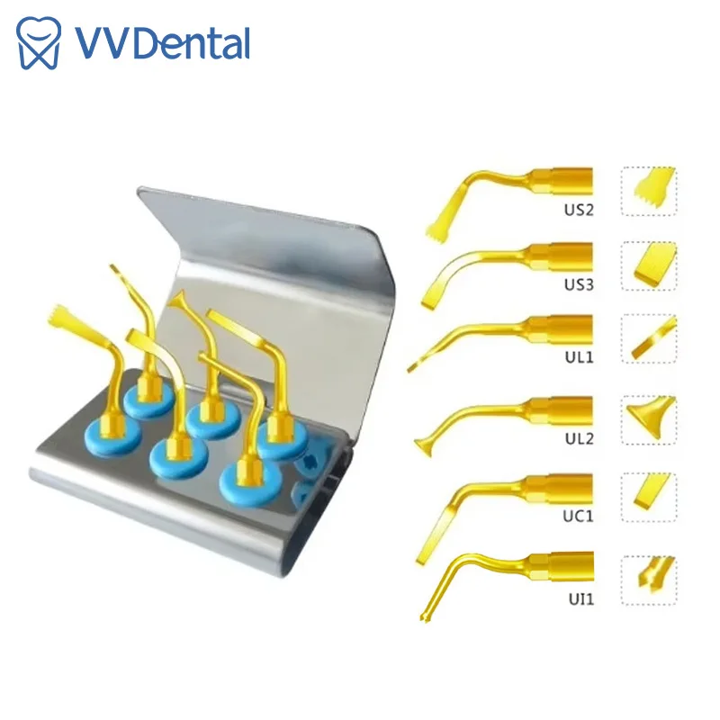 Dental Ultrasonic Surgery Tip Kit for WOODPECKER, Ultrasound Dentistry Instrument Teeth Surgery Sinus Lifting Implant Tip