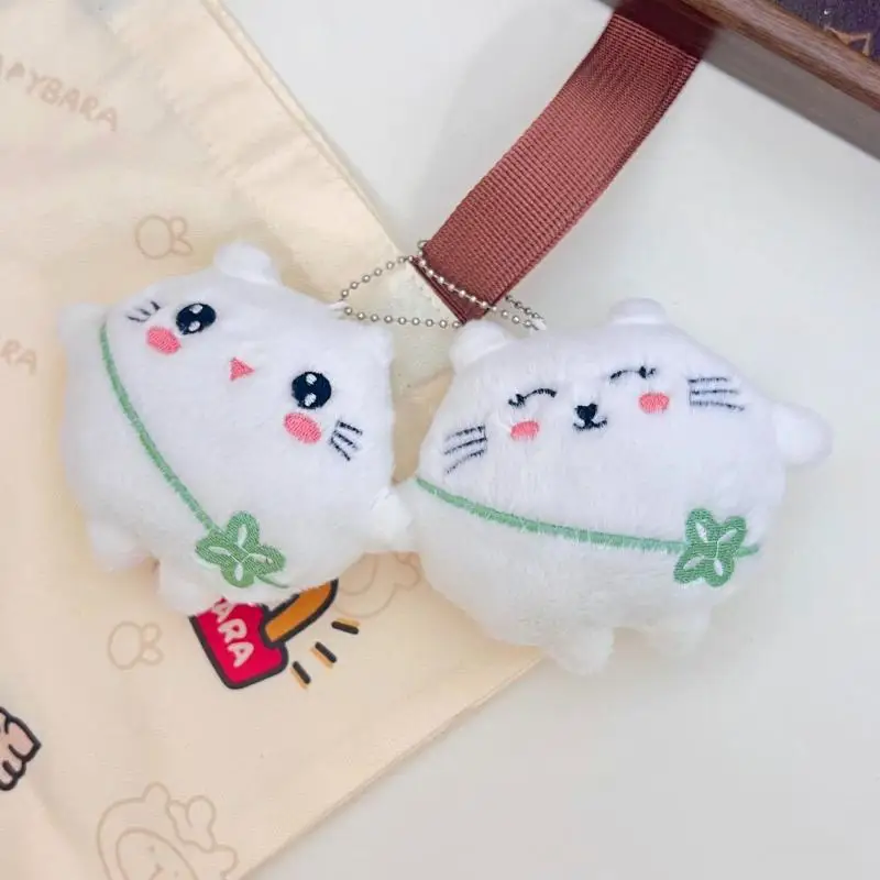귀여운 플러시 키티 키체인 삑삑이 디자인 백팩 장식 자동차 키 액세서리 가방 참 어린이 선물